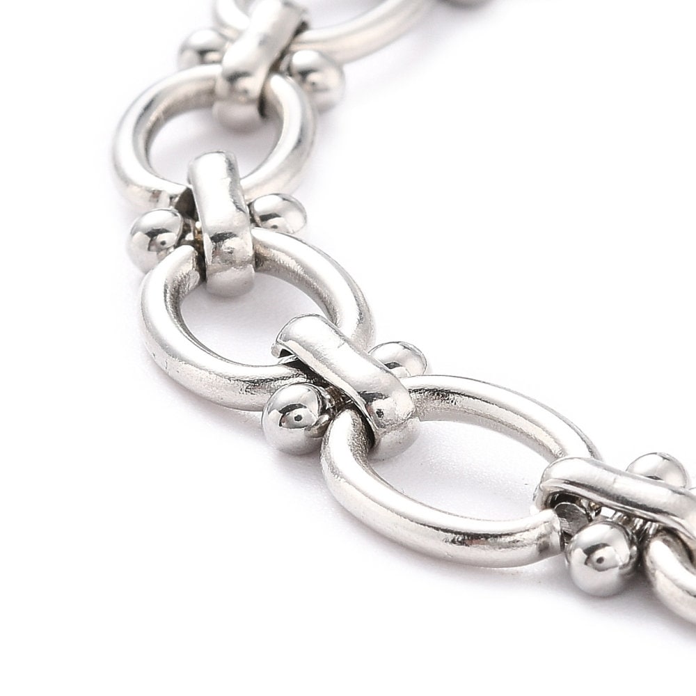 Large Link Chain, Stainless Steel