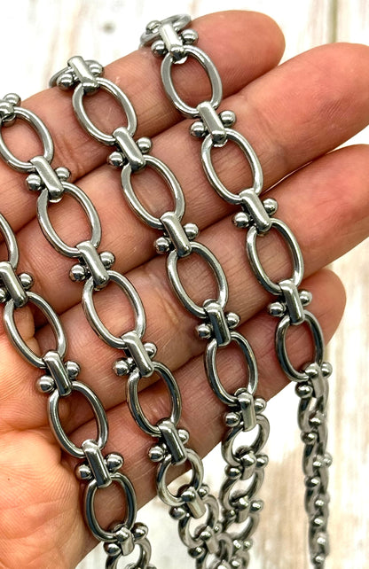 Large Link Chain, Stainless Steel
