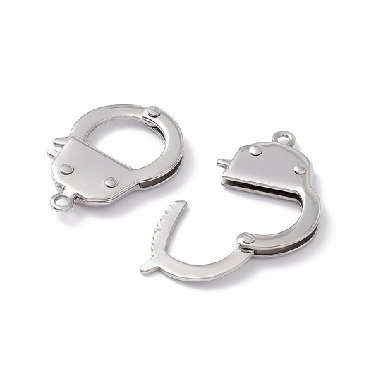 Large Handcuff Clasp, Stainless Steel - SS060