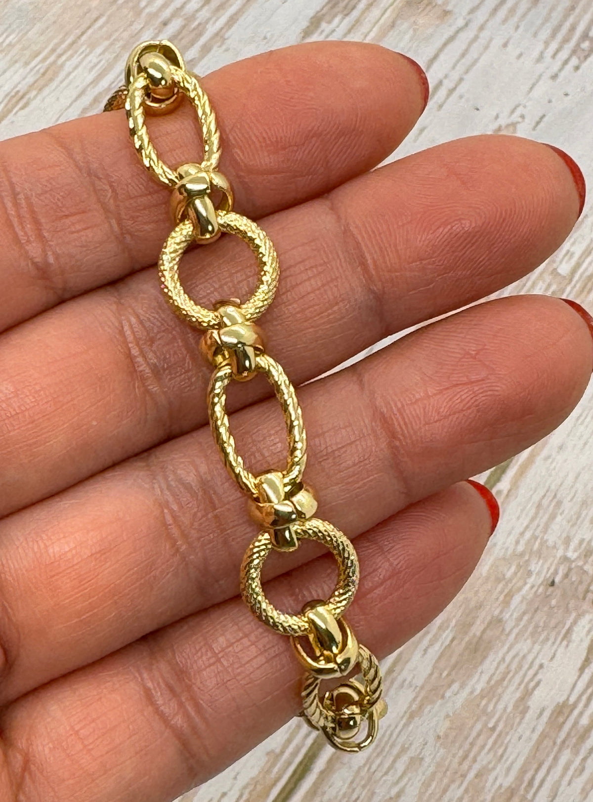 Chunky Oval Link Chain, Shiny 18k Gold Plated