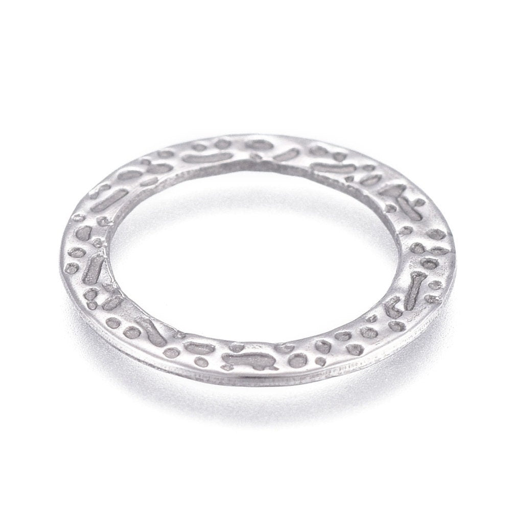 4-10pc Ring Connectors, Stainless Steel - SS063
