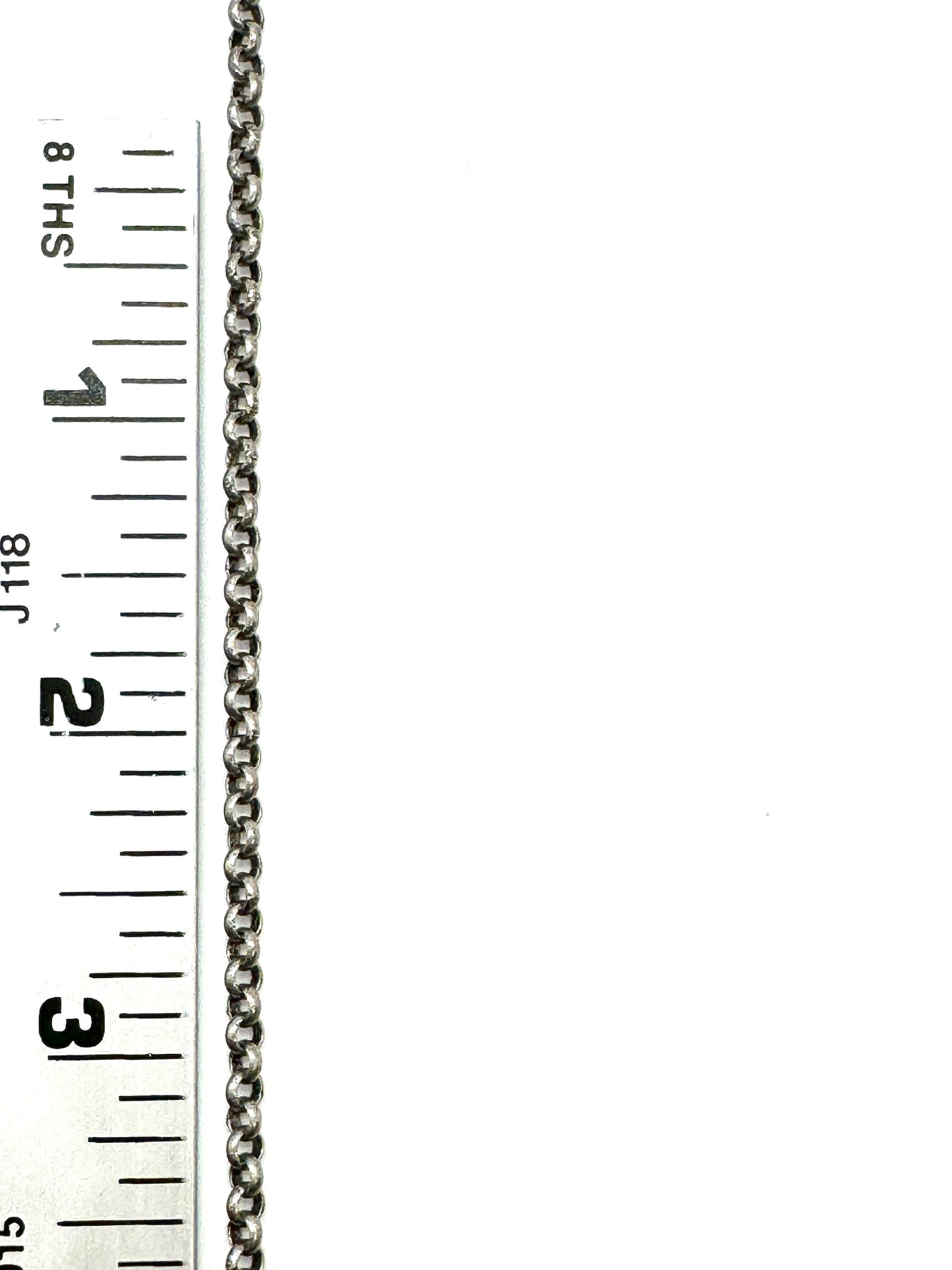 Chaîne Rolo 3,5 mm, plaquée étain vieilli - P051-CH