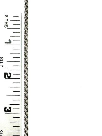 Chaîne Rolo 3,5 mm, plaquée étain vieilli - P051-CH