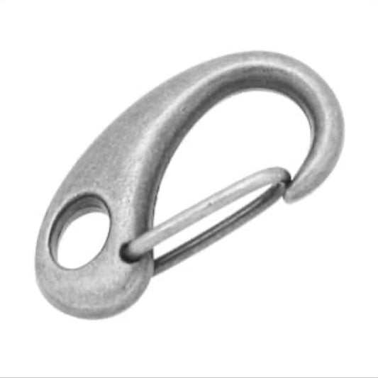Mosquetón de pinza grande de 31 mm, chapado en peltre envejecido - PT628