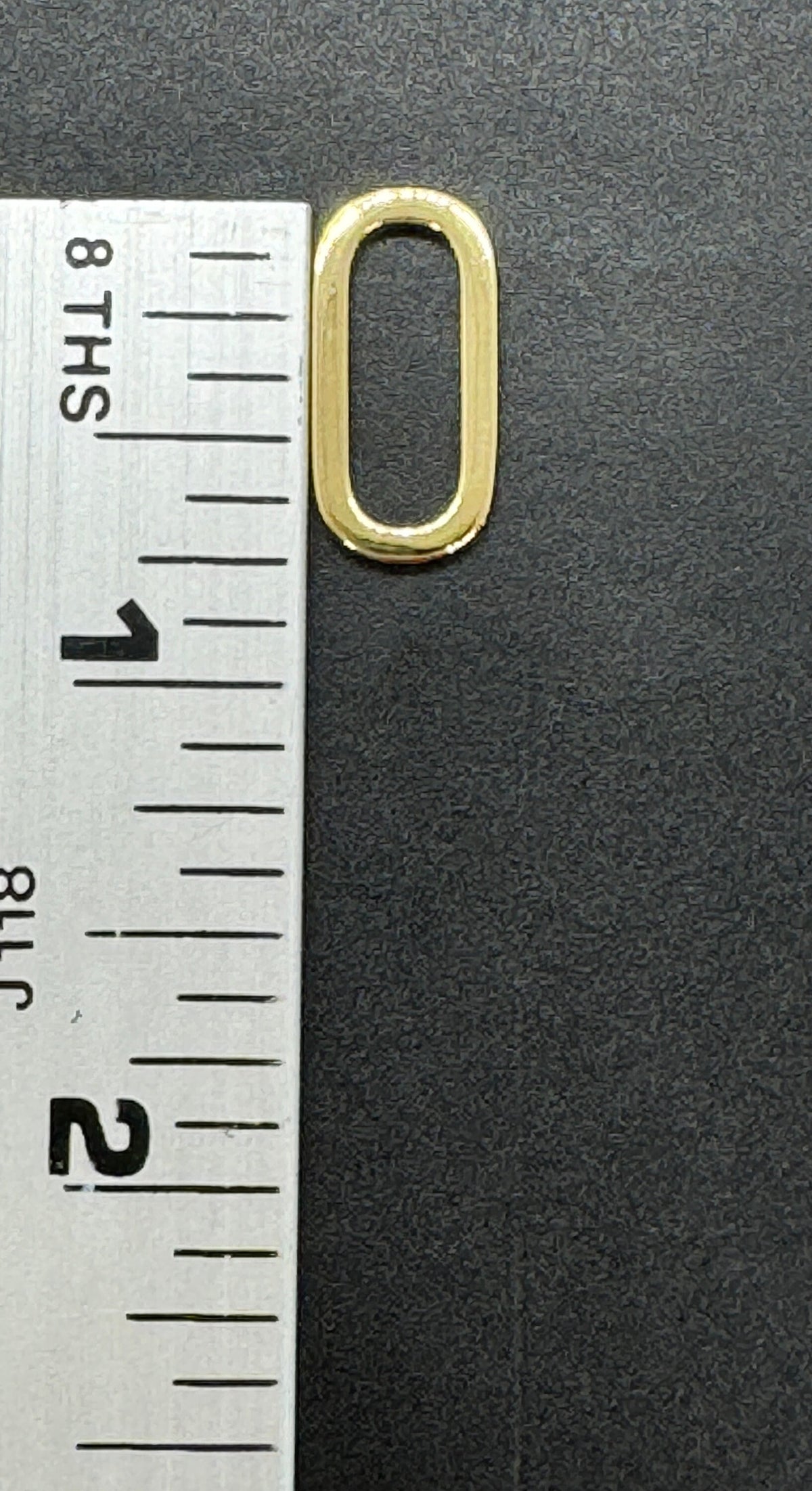2 Oversized Oval Ring Links, Shiny 18k Gold Plated - SY011