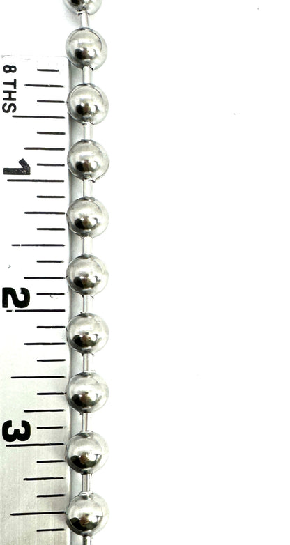 8mm Oversized Ball Chain, Stainless Steel