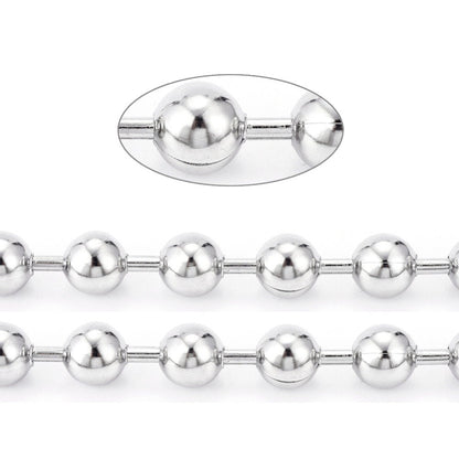 8mm Oversized Ball Chain, Stainless Steel