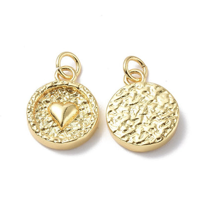 Small Heart Charm, Shiny 18k Gold Plated - SY051
