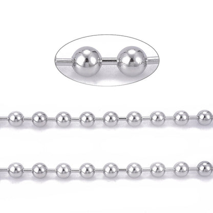 10mm Oversized Ball Chain, Stainless Steel