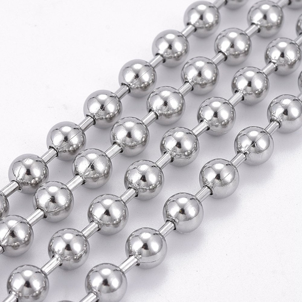 10mm Oversized Ball Chain, Stainless Steel