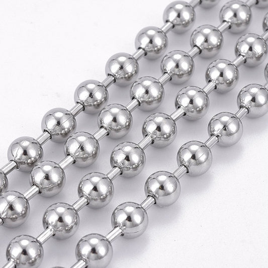 10mm Oversized Ball Chain, Stainless Steel