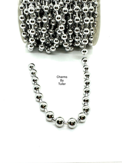 10mm Oversized Ball Chain, Stainless Steel