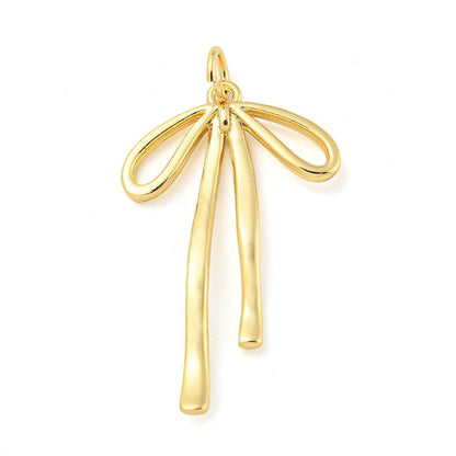 Drapey Bow Pendant, Shiny 18k Gold Plated - SY053
