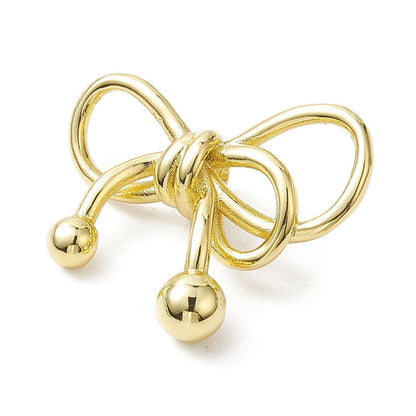 Whimsical Bow Pendant, Shiny 18k Gold Plated - SY039