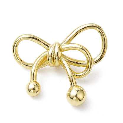 Whimsical Bow Pendant, Shiny 18k Gold Plated - SY039