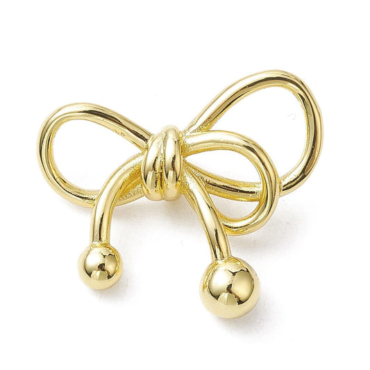 Whimsical Bow Pendant, Shiny 18k Gold Plated - SY039