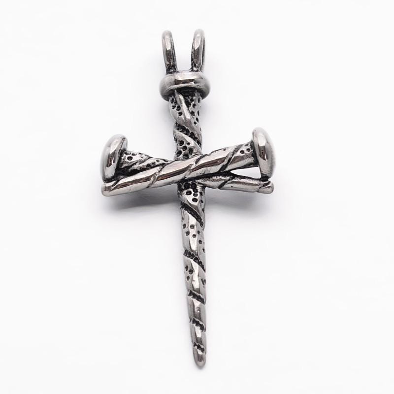 Rustic Oxidized Cross, Stainless Steel - SS031