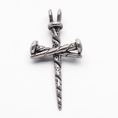 Rustic Oxidized Cross, Stainless Steel - SS031