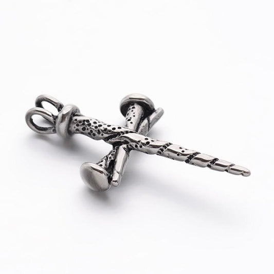 Rustic Oxidized Cross, Stainless Steel - SS031