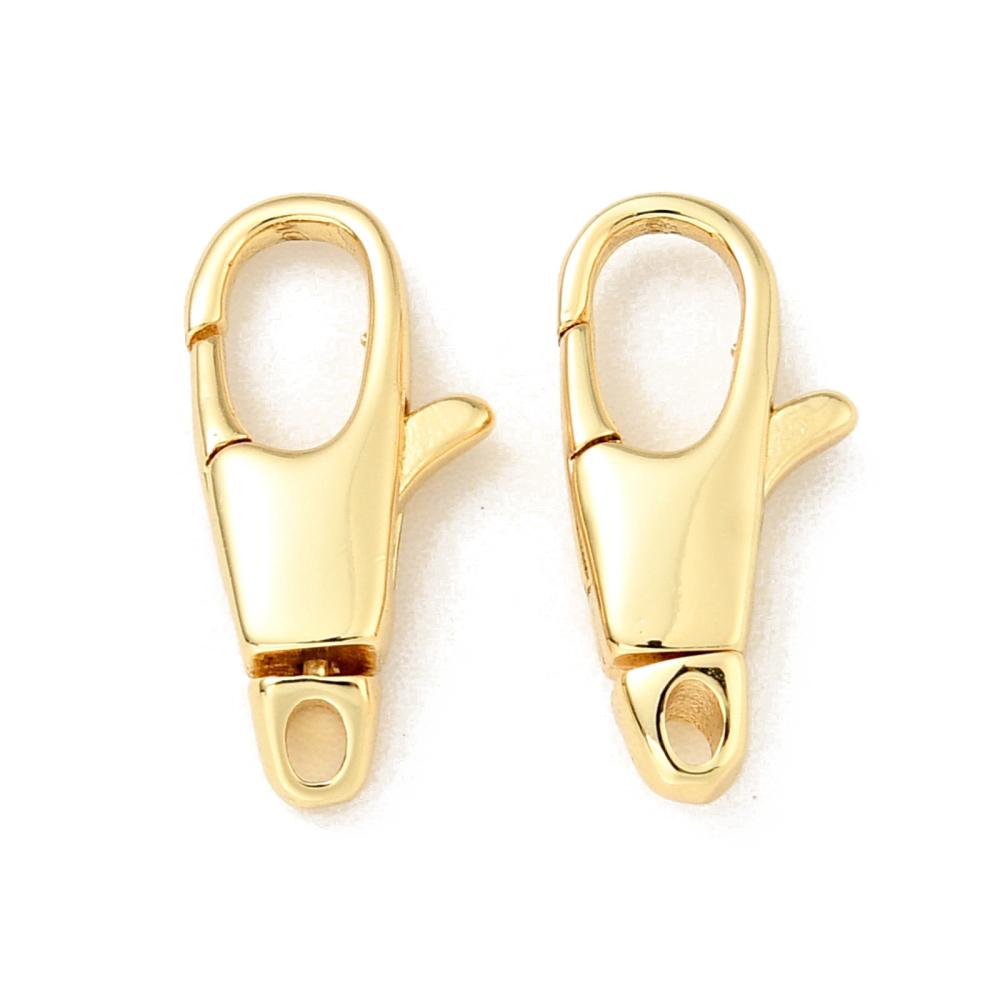 Swivel Lobster Clasp, Shiny 18k Gold Plated - SY084