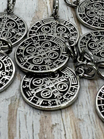 Saint Benedict Charm,Stainless Steel - SS059