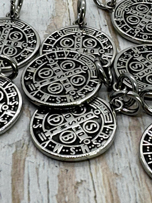 Saint Benedict Charm,Stainless Steel - SS059