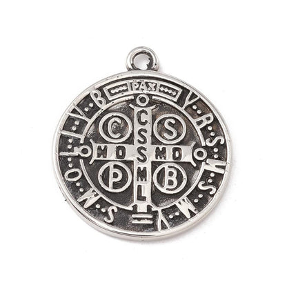 Saint Benedict Charm,Stainless Steel - SS059