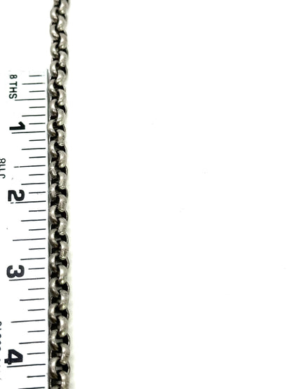 Strong Round Rolo Chain, Antiqued Pewter Plated - PT030-CH