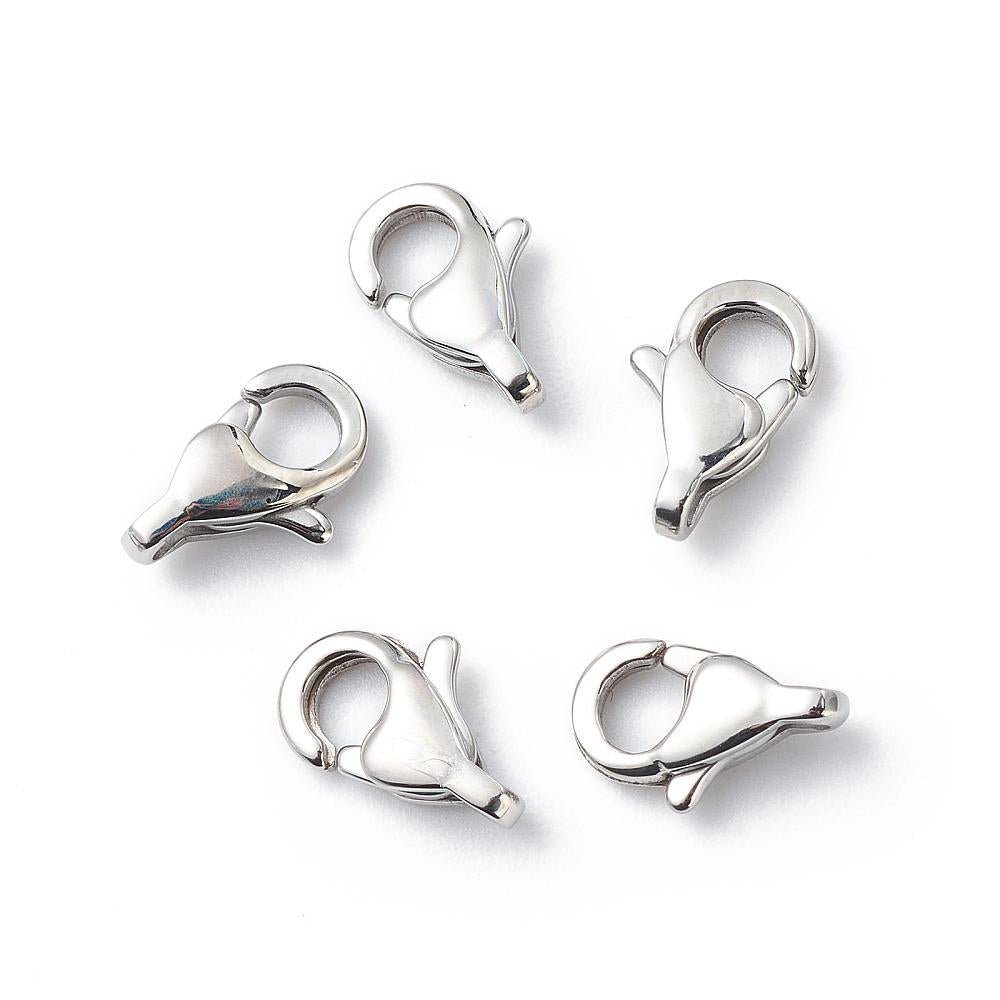 Small Stainless Steel Lobster Claw Clasps, Stainless Steel