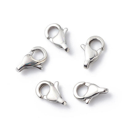 Small Stainless Steel Lobster Claw Clasps, Stainless Steel