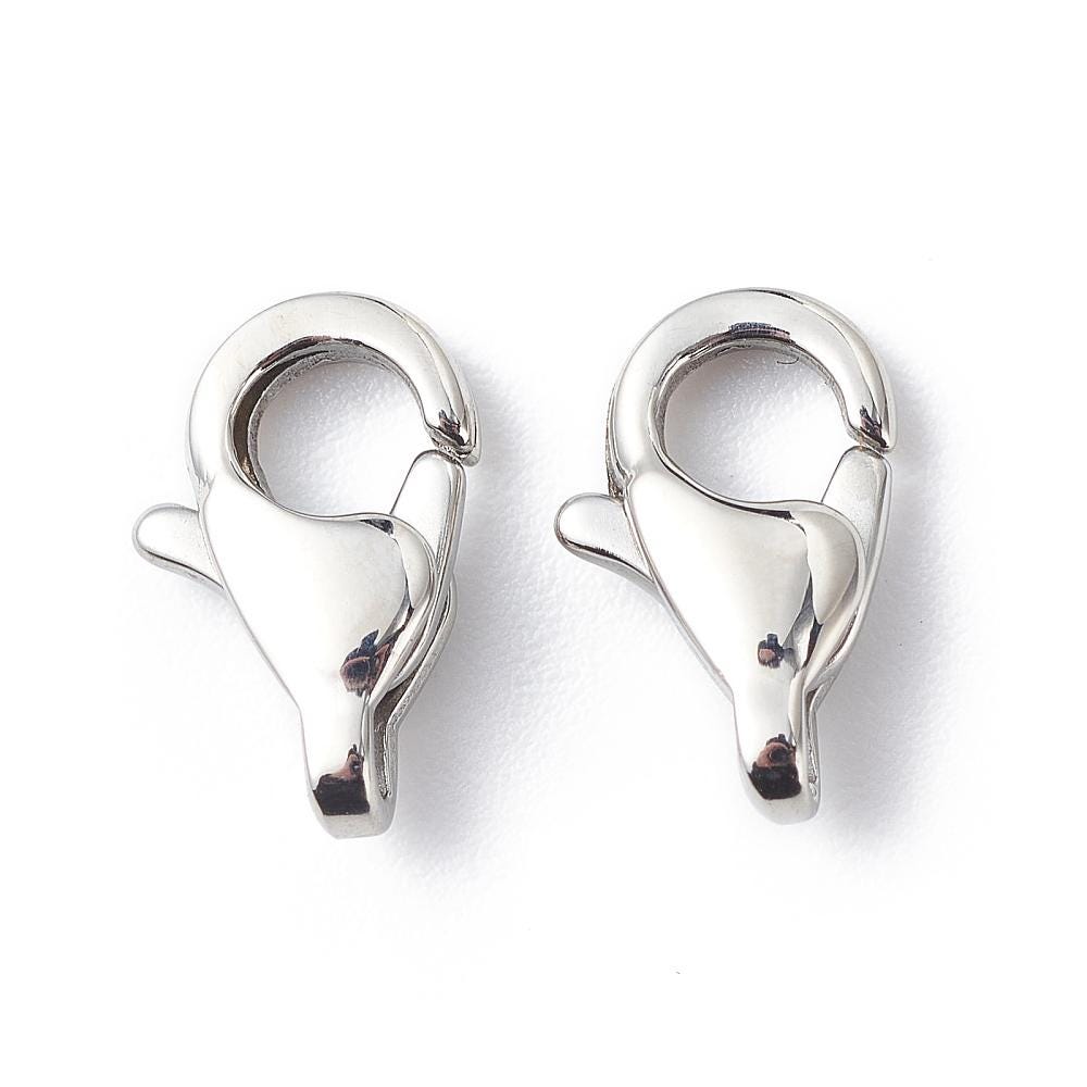 Small Stainless Steel Lobster Claw Clasps, Stainless Steel