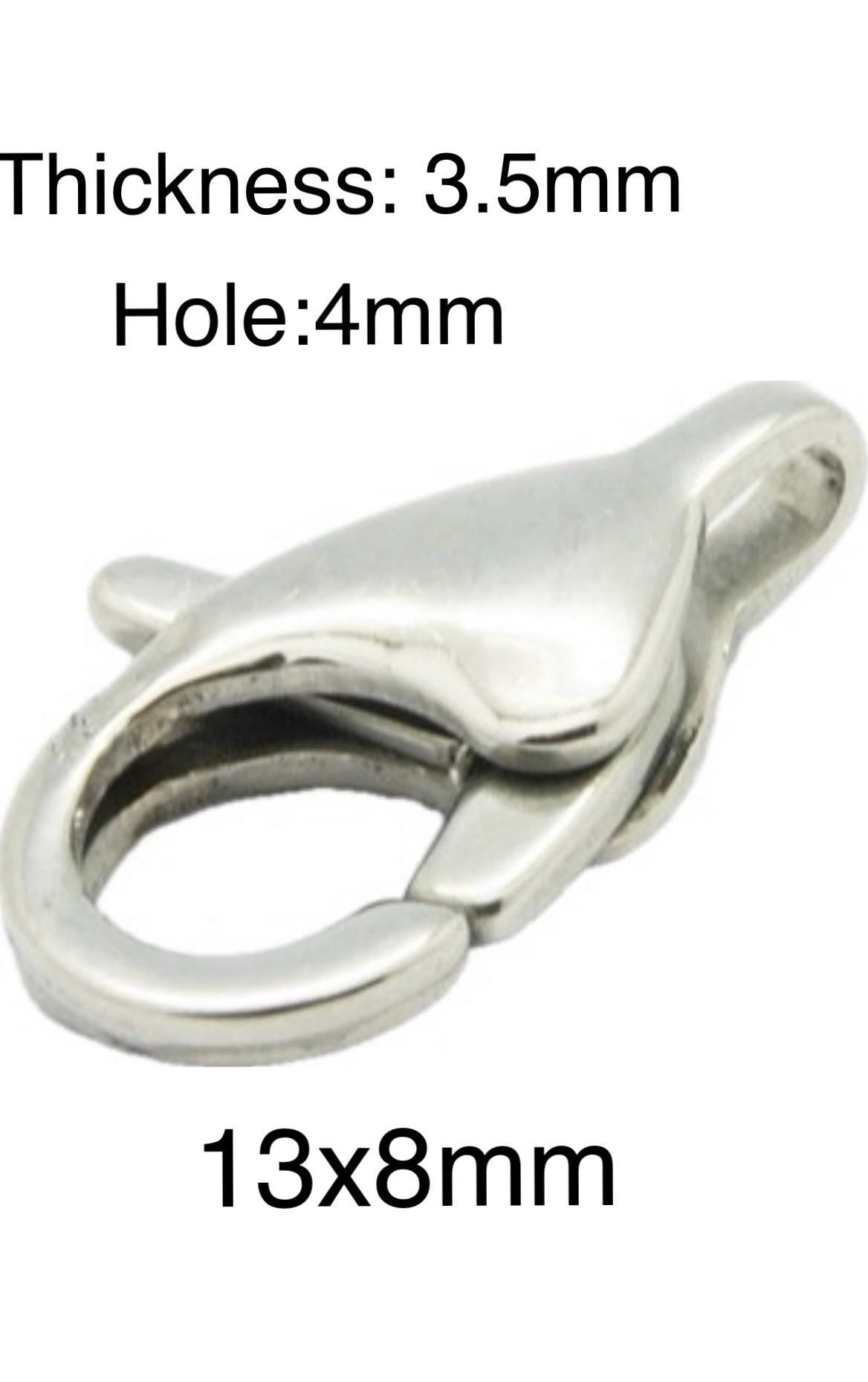 Small Stainless Steel Lobster Claw Clasps, Stainless Steel
