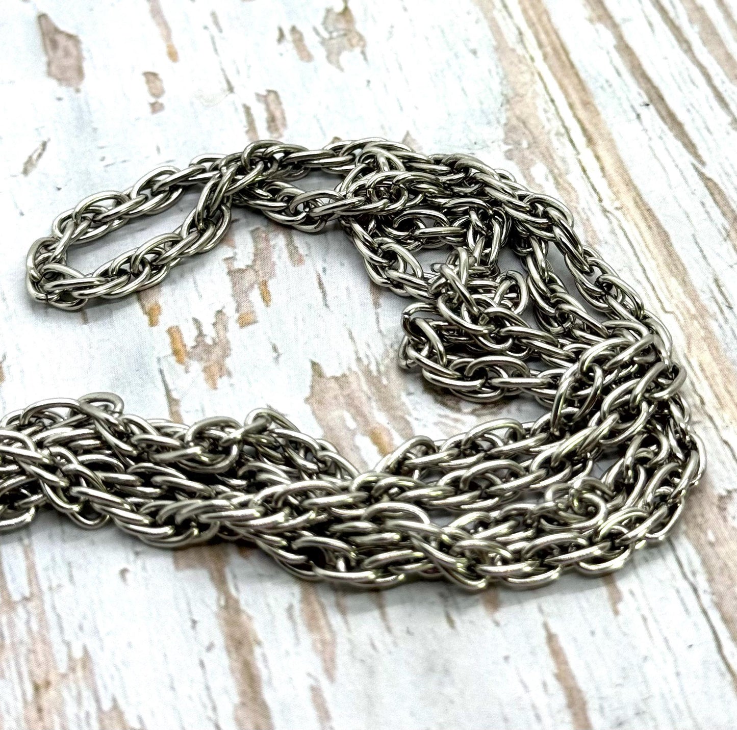 French Rope Chain, Antiqued Pewter Plated - P037-CH