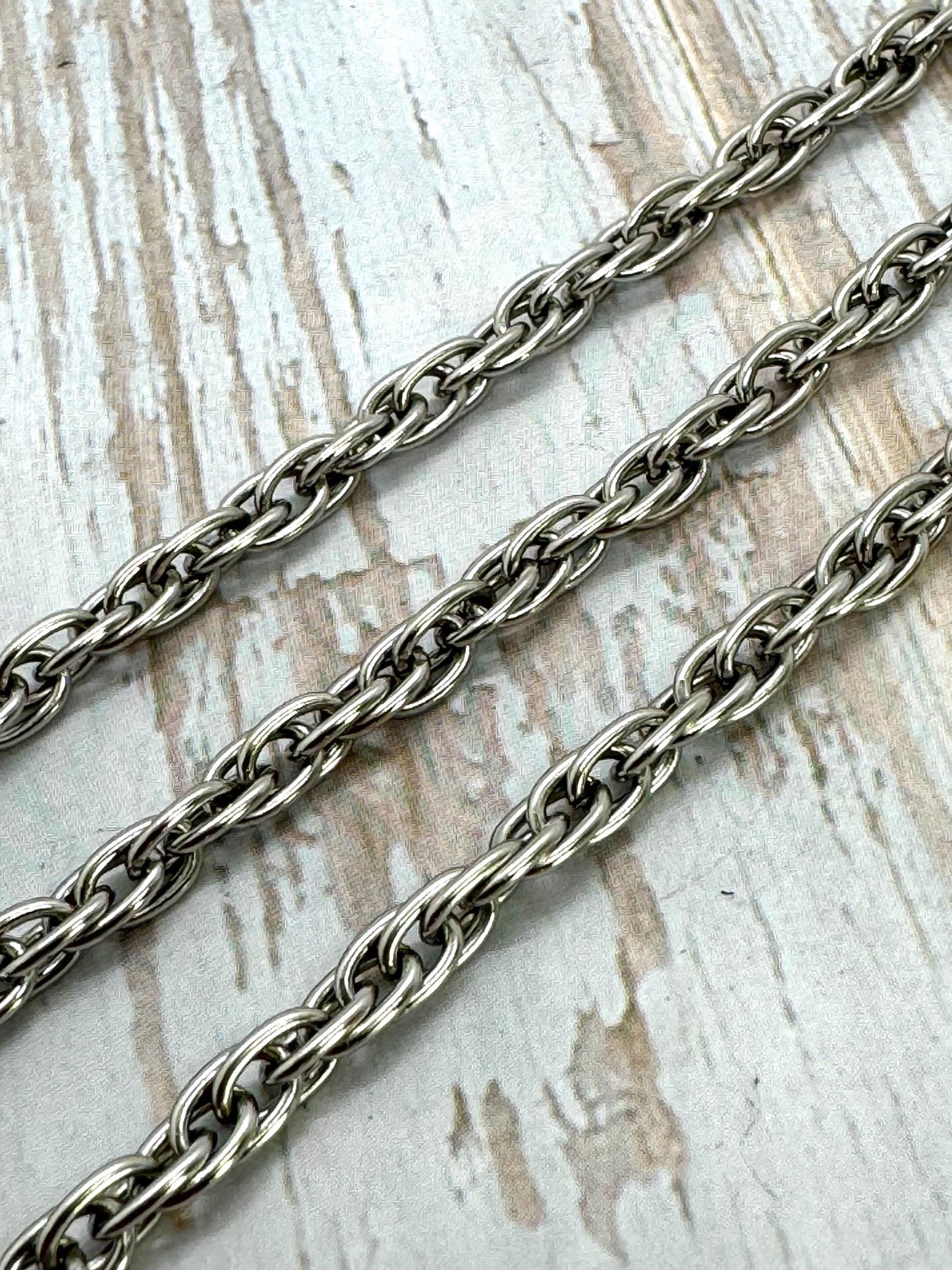 French Rope Chain, Antiqued Pewter Plated - P037-CH