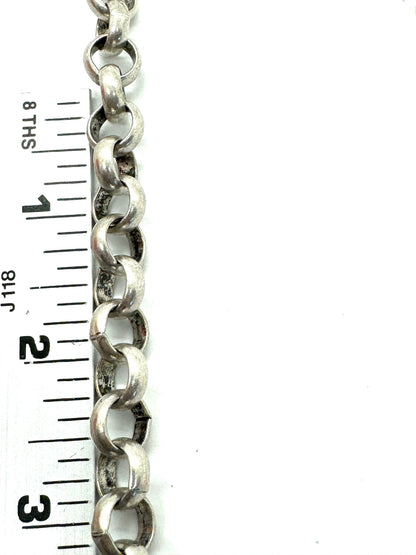 Chaîne Rolo Belcher 11mm, Plaqué Étain Vieilli - P023-CH