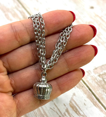 Dainty Textured Cable Chain, Stainless Steel