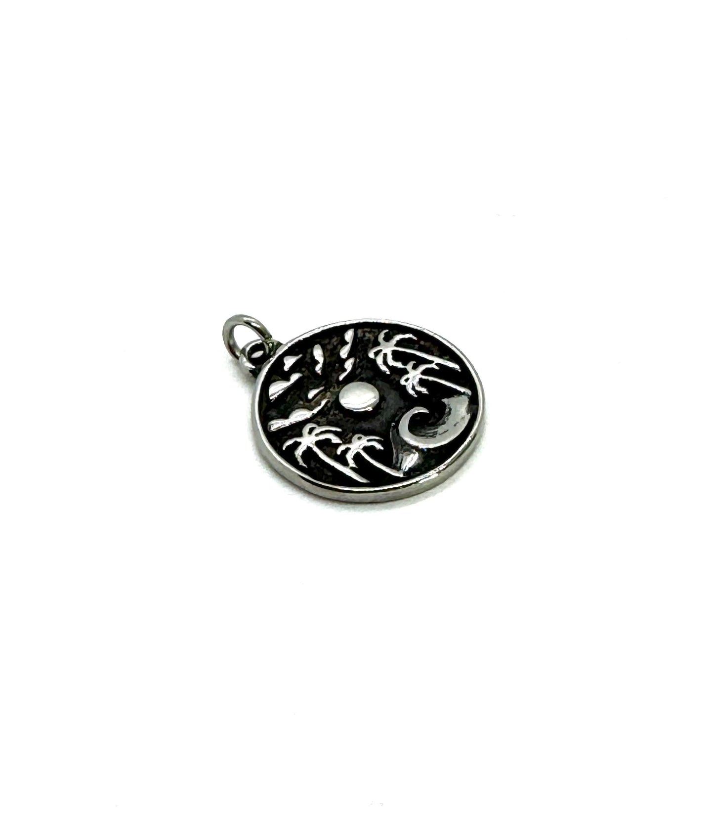 Beach Scenery Charm, Stainless Steel - SS048