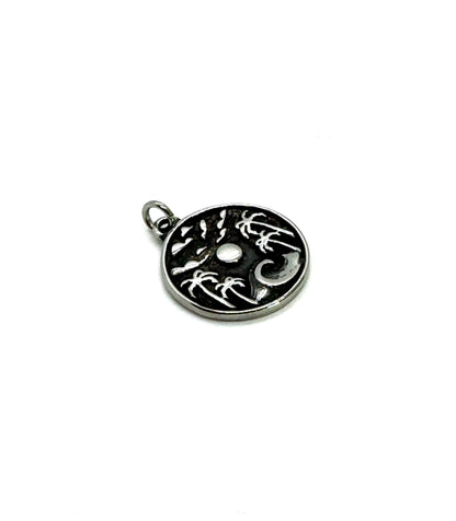 Beach Scenery Charm, Stainless Steel - SS048