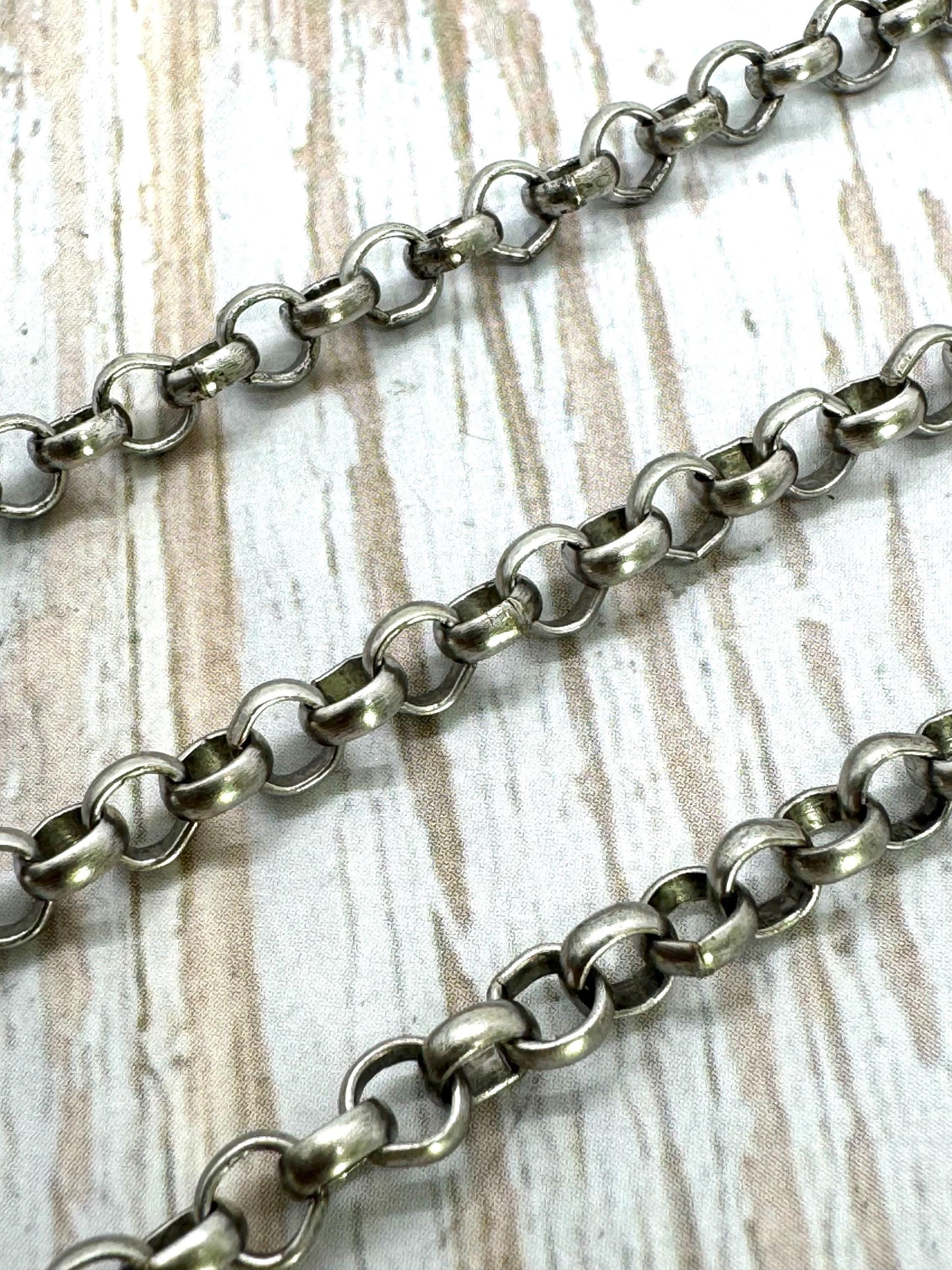 4.5mm Round Rolo Chain, Antiqued Pewter Plated - P048-CH