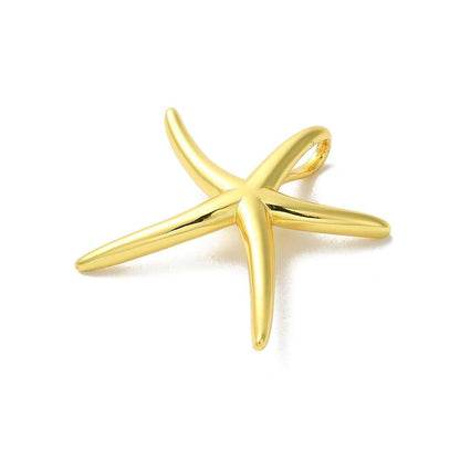 Starfish Charm, Shiny 18k Gold Plated -  SY012