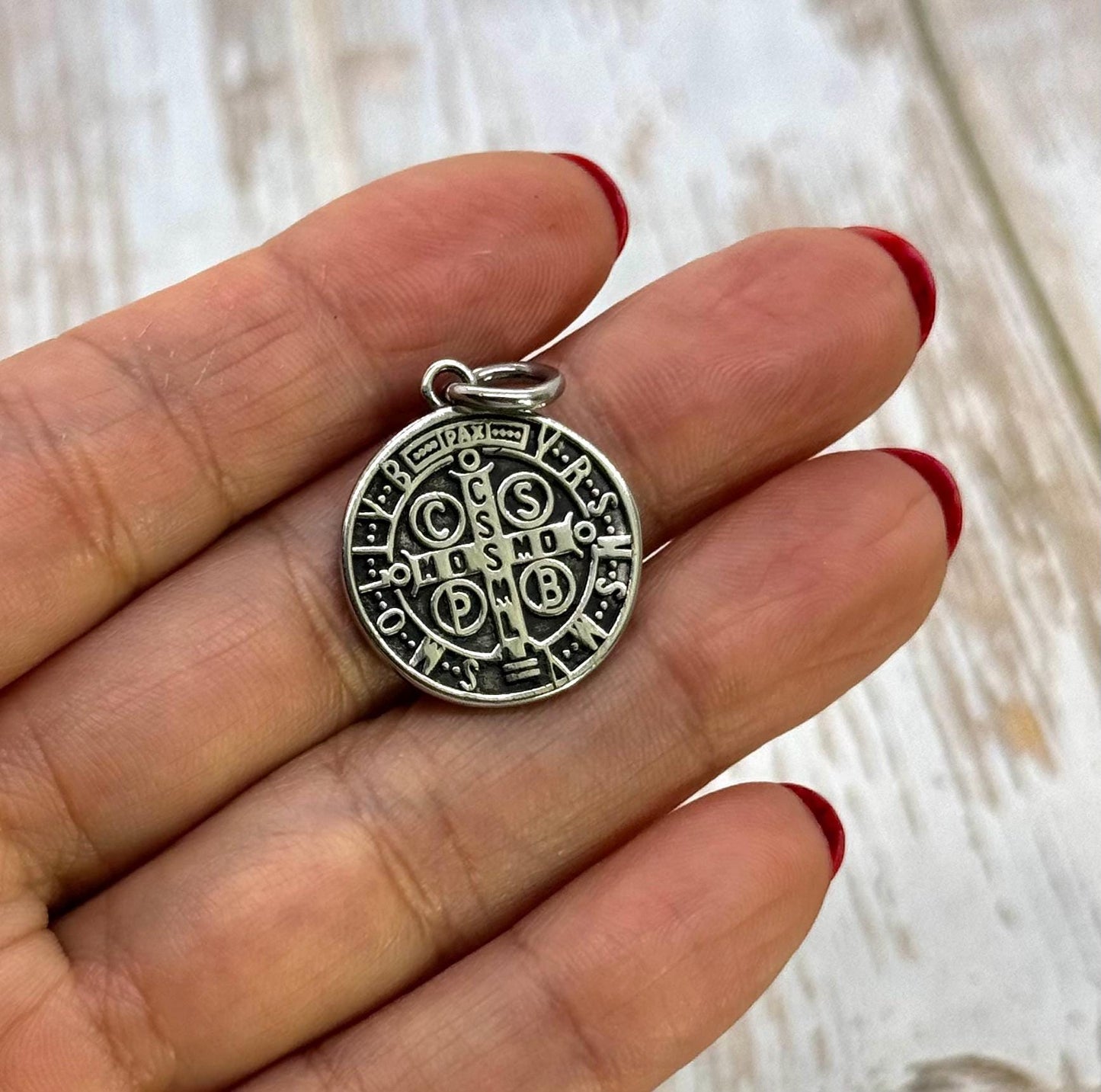Saint Benedict Charm,Stainless Steel - SS059