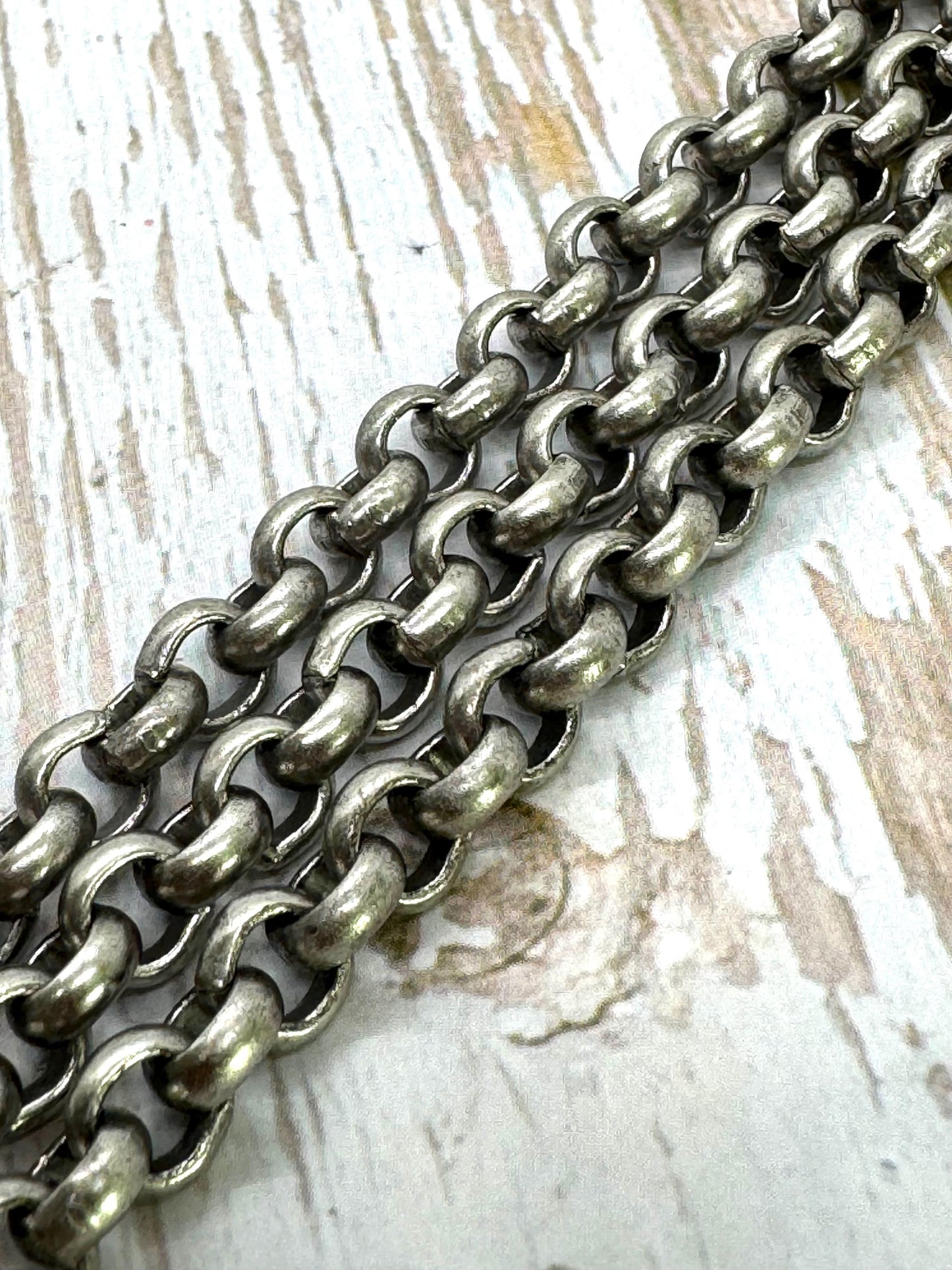 Strong Round Rolo Chain, Antiqued Pewter Plated - PT030-CH