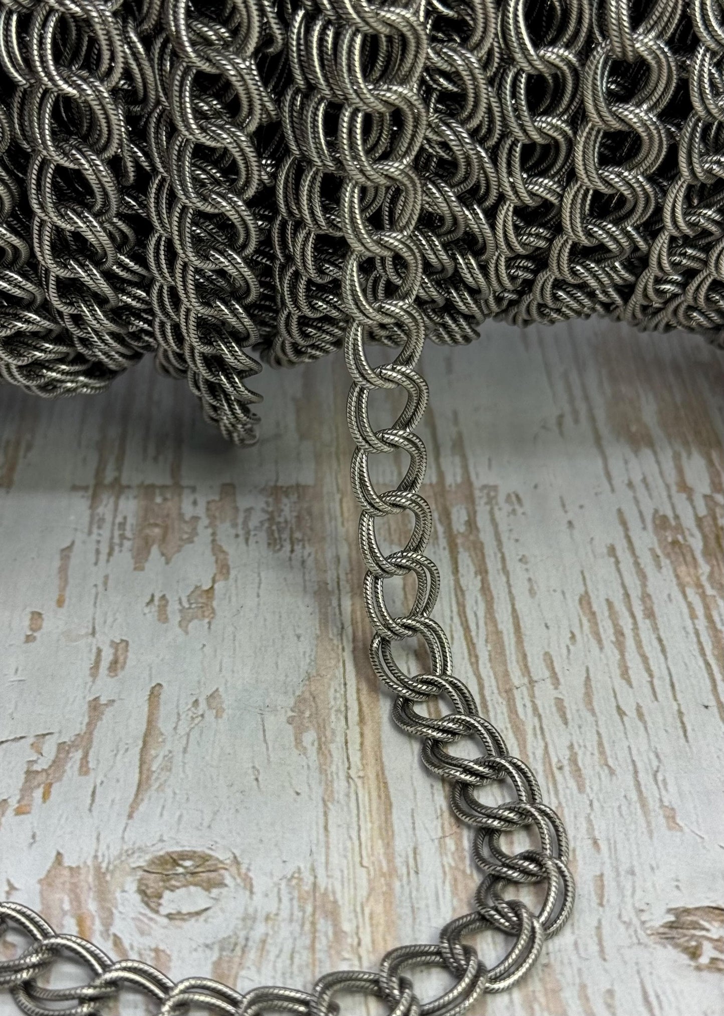 Large Chunky Curb Chain, Antiqued Pewter Plated - P001-CH