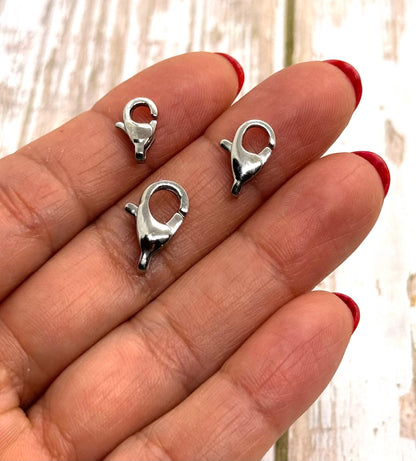 Small Stainless Steel Lobster Claw Clasps, Stainless Steel