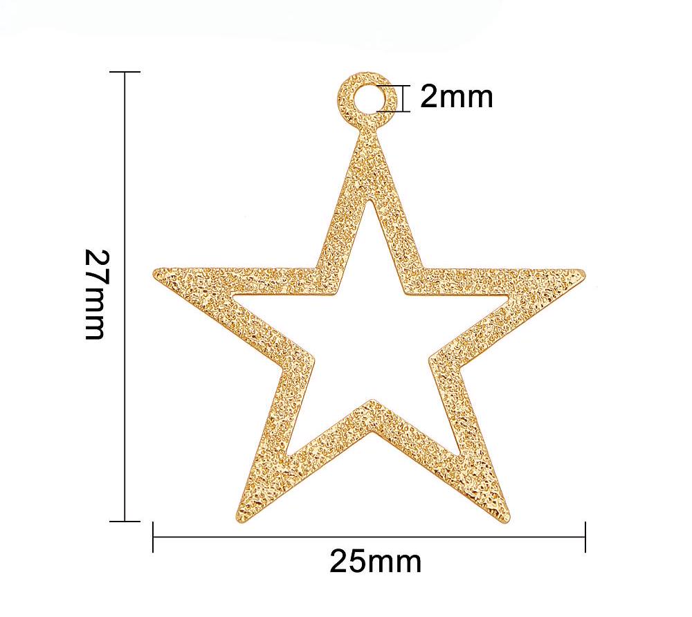 Glittering Star Pendant, Shiny 18k Gold Plated - SY010