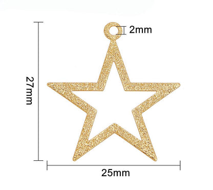 Glittering Star Pendant, Shiny 18k Gold Plated - SY010