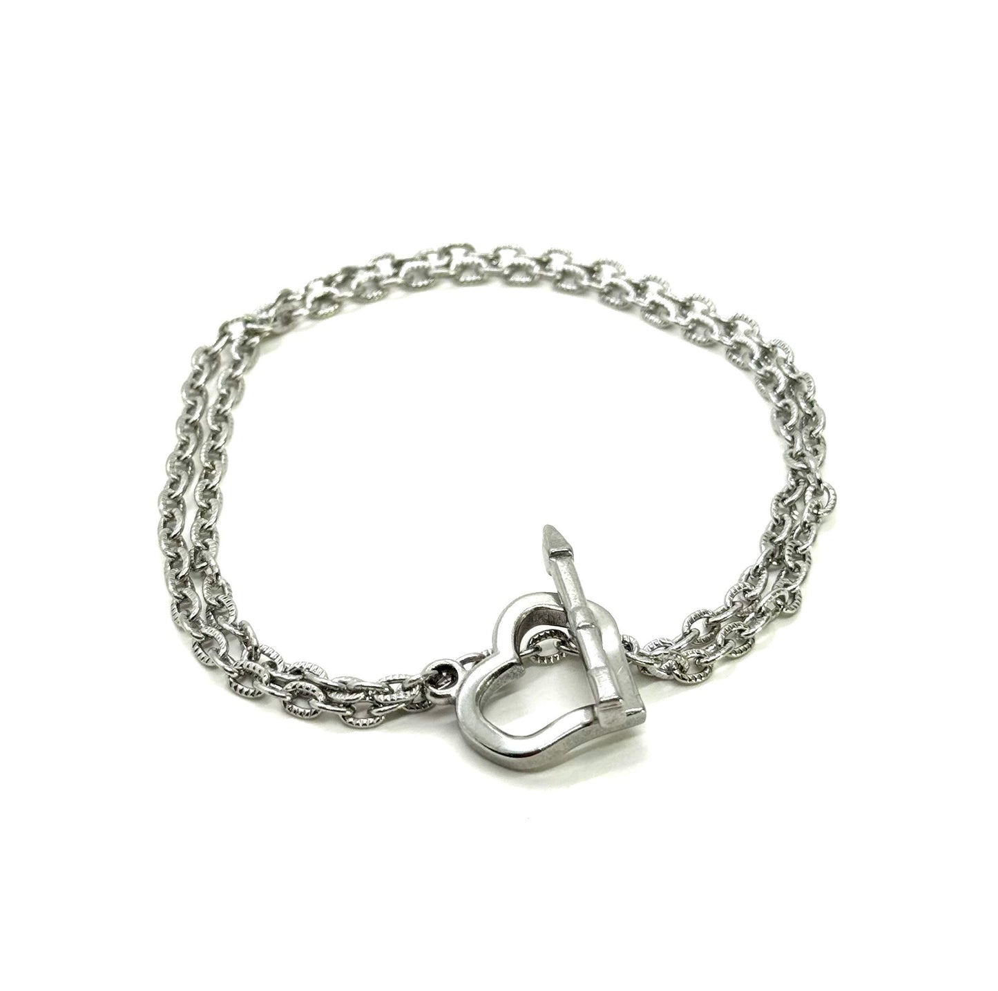 Dainty Textured Cable Chain, Stainless Steel