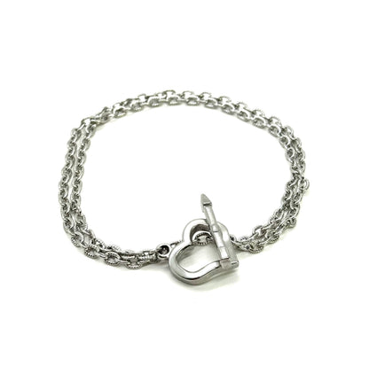 Dainty Textured Cable Chain, Stainless Steel