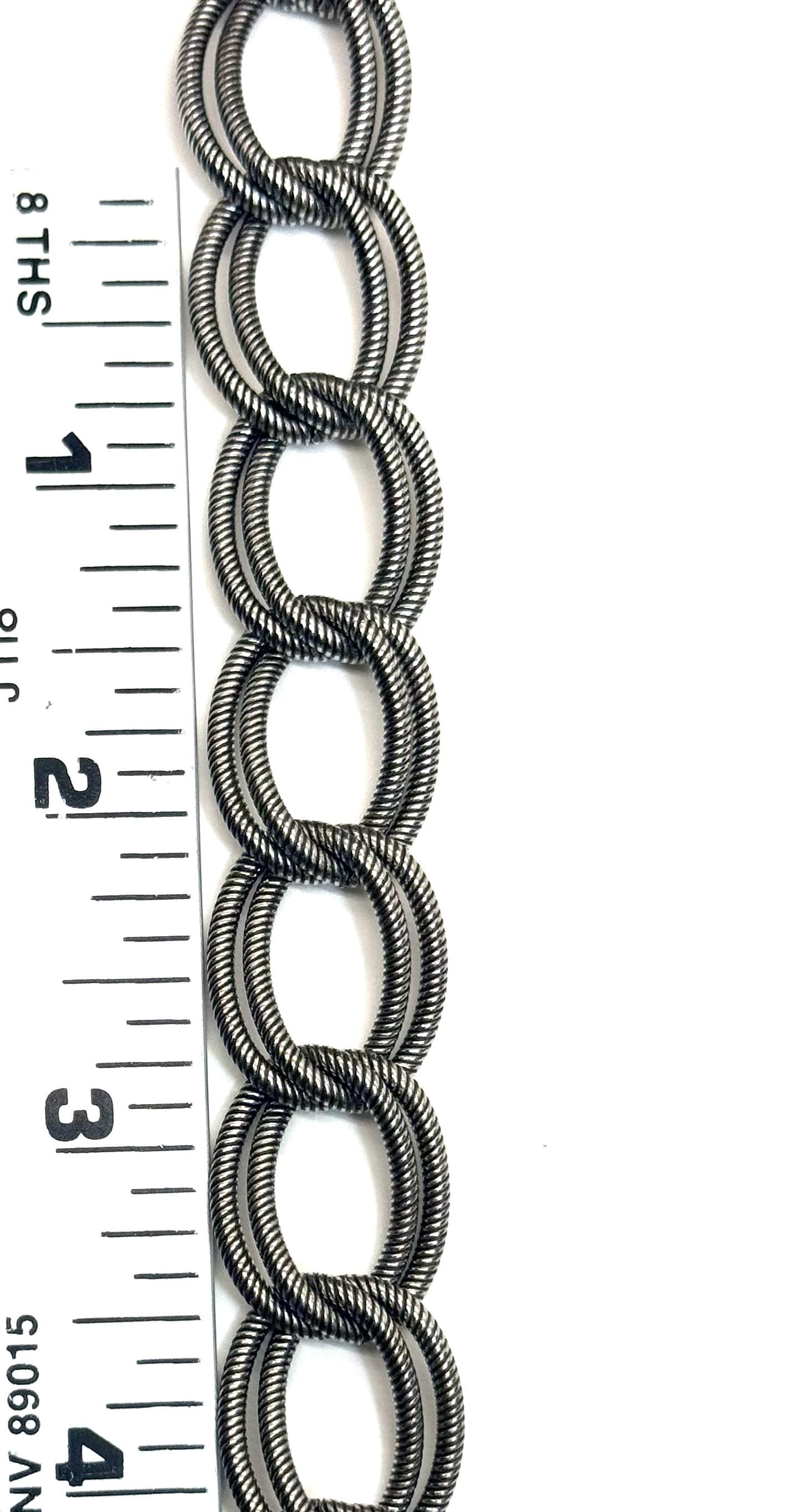 Chunky Double Link Chain, Antiqued Pewter Plated - P003-CH
