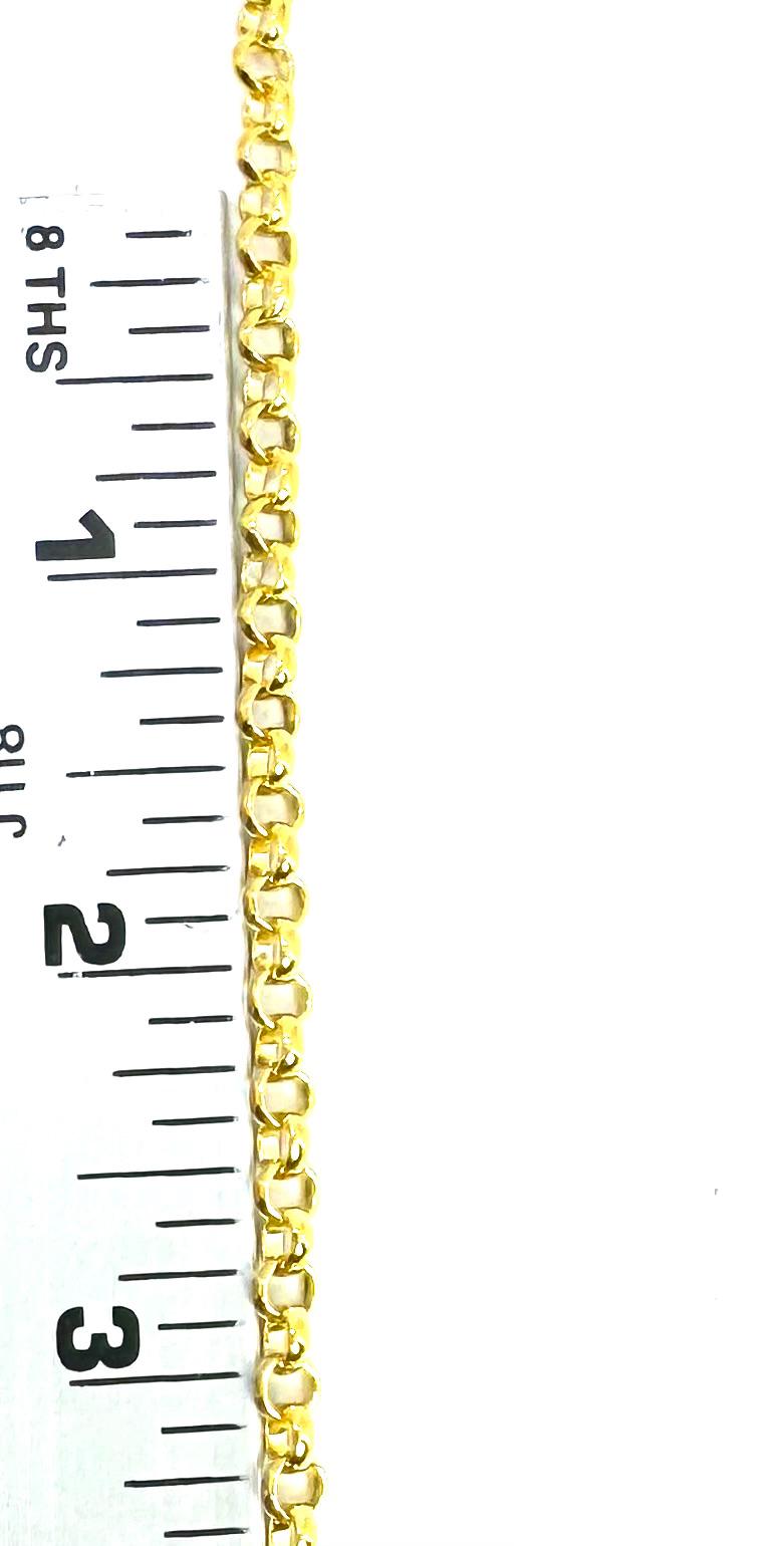 4.5mm Rolo Chain, 18k Gold Plated Belcher Chain